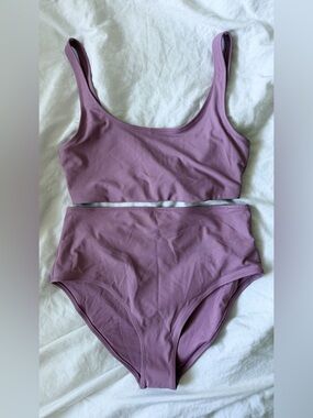 Scoop Crop Bikini Top & High-Waist Bottoms